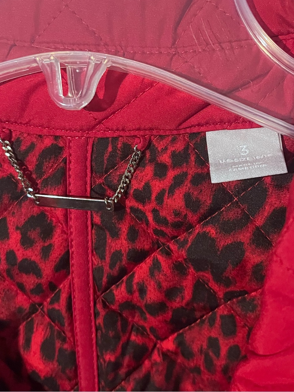 Chico's Quilted Puffer Jacket in Raspberry - Picture 2 of 4